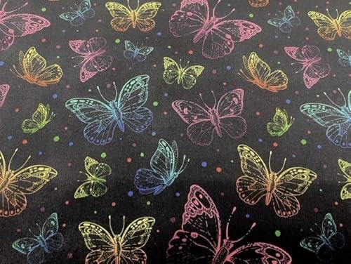 Softshell-Stoff, Schmetterlings-Stoff, Regenmantel, Kinderstoffe, wasserdichte Stoffe, Meterware, 1 Meter x 150 cm