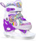 Nattork Mädchen Schlittschuhe für Kinder 4 Größen verstellbar Regenbogen Schlittschuh mit Fleecefutter für Outdoor & Rink (Violett,XS)
