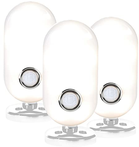 Northpoint LED leuchte mit Bewegungsmelder 3er-Set viereckiger Lichtauslass (Weiß 6er-Set)