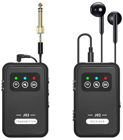 Sarini 2.4G Stereo/Mono Wireless In-Ear Monitor System with Earphone Automatic Pairing Professional IEM Stereo System for Studio, Band Rehearsals Live Performances