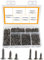 HVDHYY 1200pcs Small Screw Small Hinge Antique Self Tapping Screw Multi-Purpose Wood Screws DIY Miniature Screws Set Golden Black M2.5 M2