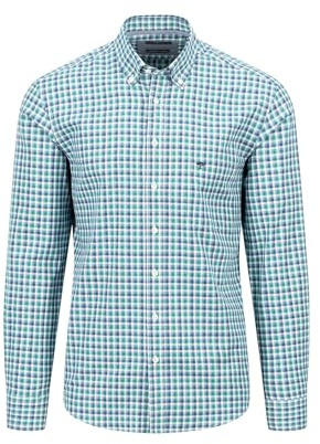 FYNCH-HATTON Kariertes Hemd mit Button-Down-Kragen Grass Green/XXL