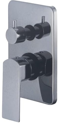 IMPALLI Miscelatore Doccia Con Deviatore Meccanico A Incasso Due Vie Facile Installazione Miscelatore Per Doccia Da Muro Piastra Quadrata Finitura Cromo