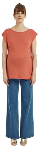 Vertbaudet Wendbares Umstands-Shirt aus Leinenmix Granatapfel 40/42