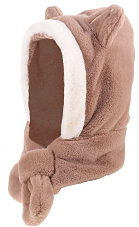 Veemoon Kuscheliger Outdoor-hoodie-schal Mit Katzenohren Warm Und Stylisch Für Winter Schützt Gesicht Hals Und Ohren Vielseitig Kombinierbar Für Erwachsene