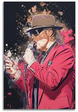 ZCDSEFF Sänger-Poster, Udo Lindenberg, dekoratives Gemälde, Leinwand, Wandposter und Kunstdruck, moderne Familienschlafzimmer-Dekoration, Poster, 60 x 90 cm