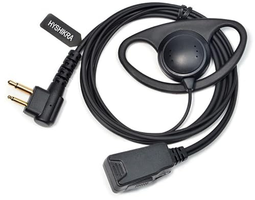 HYSHIKRA Écouteur Talkie-walkie Oreillette avec Micro et PTT | Compatible pour Motorola DP1400 CP040 GP300 GP88 Radio pour Garde du Corps de sécurité
