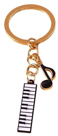 ZORVUJI Porte clef Musique Avec Note Musique Et Piano, Cadeau Professeur De Musique Amoureux De Musique Professeur Porte-clés, Cadeau Musicien Pour Femmes, Noël Ou Anniversaire