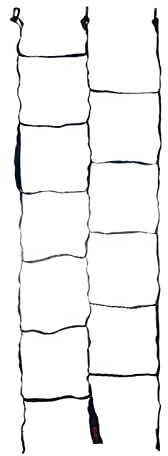 ASHLUYAK Escalera de cuerda de escalada para niños, escalera de cuerda colgante para interiores y exteriores, casa de árbol de poliéster