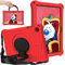 Funda infantil para Huawei Enjoy Tablet 2/MatePad T10/T10S de 10.1 pulgadas, protección completa a prueba de golpes, ligera de EVA, soporte giratorio de 360°, con correa para el hombro, color rojo