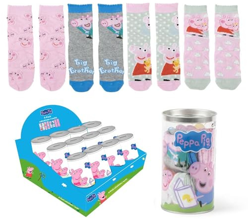 CERDÁ LIFE'S LITTLE MOMENTS Unisex Kinder Peppa Wutz Socken, 4 Stück (4er Pack)