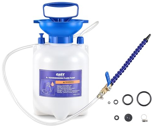 Orion Motor Tech Getriebeölpumpe 3L, Manuelle Transferpumpe für Motor- und Getriebeöl, Handpumpe mit 129.5 cm Schlauch und Überdruckventil zum Einfüllen