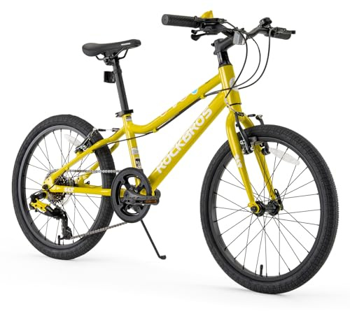 ROCKBROS SLT Fahrrad 20 Zoll für 115–145 cm Jugend Mädchen, 7-Gang S-Ride K200 Schaltung & Leichter Aluminiumrahmen Fahrrad, V-Brake & Pannensichere Reifen, Einsteiger Mountainbike für 6–10 Jahren