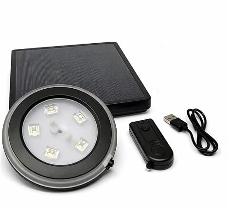 fender-design LumagSolar Solar LED Lampe für Boot & Outdoor, Magnetische Befestigung, Kabellos, 3 Lichtmodi, USB-C Ladefunktion