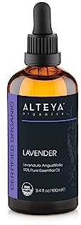 Alteya Organic Olio Essenziale di Lavanda (Lavandula Angustifolio) 100 ml – USDA certificato organico, 100% puro naturale, distillata vaporizzata di fiori freschi di bulgara Lavanda Angustifolia