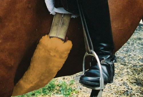 Engel Reitsport | Lammfell Bauchgurtschoner 80x15cm Fell Camel (Bagu)