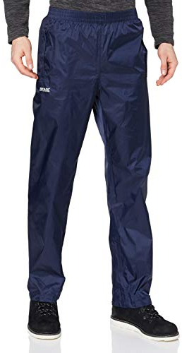Regatta Waterproof - Pantalones para hombre, azul, L (RMW149)