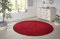 Hanse Home Nasty Teppich Rund – Wohnzimmerteppich Flauschiger Kurzflor Einfarbig Unifarben für Esszimmer, Wohnzimmer, Kinderzimmer, Flur, Schlafzimmer, Küche – Uni Rot, 200cm
