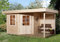 weka Designhaus 213 A Gr.1, 5-Eck, natur, 28 mm, ET, F, Anbau 150 cm