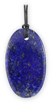 Budawi® Lapislazuli Cabochon Anhänger Kettenanhänger mit Lederband