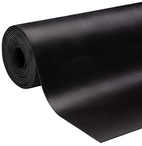 etm Tapis de Sol Caoutchouc,Revêtement de Sol Industriel,Protection pour remorques,lieux de déchargement Camion,Moquette résistante de -30°C à 69°C, antidéchirure 3mm-Noir 100x400cm Fein gerippt