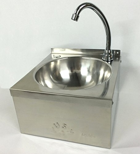 SQUID ZS002 Knee Operated Hand Wash Basin Sink COMPACT Stainless Steel