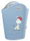 WENKO Wäschesammler Kids Gerry Blau niedlicher Wäschesack mit Zwei praktischen Tragegriffen mit Giraffen Aufdruck, 24 l Stauraum in einem Fach, (B x H x T): 40 x 52 x 20 cm, kindliches Motiv