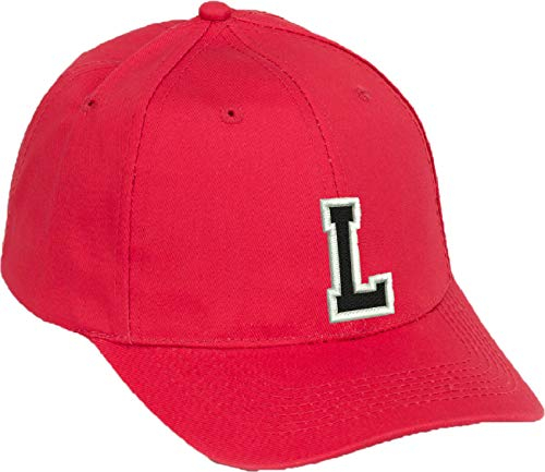 Unisex Jungen MŠdchen MŸtze Baseball Rot Cap Marineblau Hut Kinder Kappe Alphabet A-Z Gestickt in der EU (L)