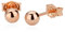 NKlaus Paar 4mm Kugel Ohrstecker 585 14 Karat Rotgold Rosegold Damen Ohrringen 9068