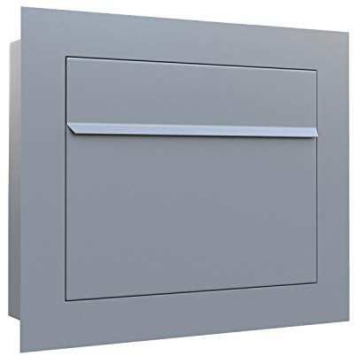 Unterputz-Briefkasten, Design Einbaubriefkasten Sora Grau Metallic - Bravios