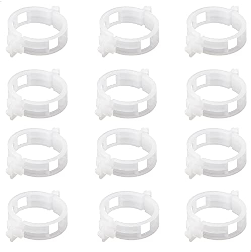 Pflanzenklammern Pflanzen Clips Pflanzenclips Gartenpflanze - 100 Stück Weiß Kunststoff Wiederverwendbar für kleine & große Triebe Rankhilfen Gemüse Tomate Pflanze Unterstützung.