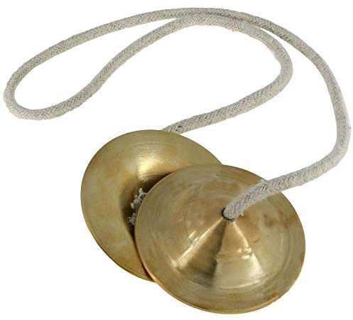 Eurohaus Handgefertigtes Schlaginstrument, Handbecken, Manjira-Paar, indisches Musikinstrument