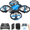 4DRC V8 Mini Drone Enfant, Drone Jouet Télécommandé, 27 Mins Autonomie avec 3 Batteries, Mode sans Tête, Maintien de l'altitude, Facile à utiliser, Parfait pour Enfants et Débutants, Bleu