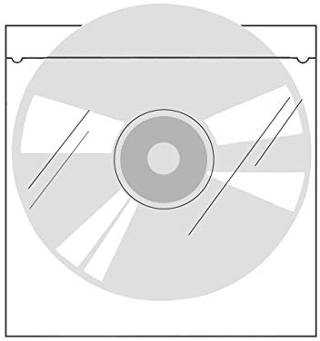 Selbstklebende CD-Hüllen | für Präsentationsmappen, Lehrbücher usw. | transparent | oben offen | quadratisch | Menge wählbar / 20 Stück