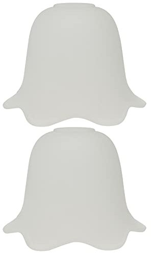 SOLUSTRE 2st Lampenschirm Aus Glas Deckenleuchte Lampenschirm Kronleuchter Lampenschirm Pendelleuchtenschirm Trommel Lampenschirm Hängelampenschirm Weiß Downlight Persönlichkeit E27