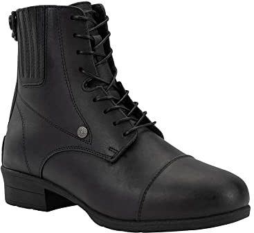 SUEDWIND FOOTWEAR Reitstiefeletten Icelock BZ Lace Eco – Schwarz – 38-43 | Leder Reitschuhe mit Reißverschluss hinten, IceLock-Sohle & Teddyfell-Fütterung – robust, tolle Passform & maximaler Grip