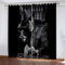 WBDJTX Vorhang Blickdicht Wohnzimmer, Thermogardine Schlafzimmer 2Er Set, Verdunkelungsvorhang Mit Ösen, Vorhänge Kinderzimmer 200X160 cm 3D Totenkopf Gentleman Druck Fensterdekoration