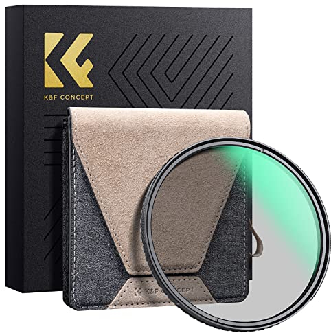 K&F Concept Filtre Polarisant 77mm CPL en Cuivre Nano-X Pro Ultra Fin HD Imperméable Anti des Rayures avec Étui pour Objectif Appareil Photo