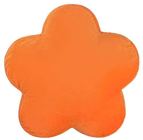 Heya Home Kissen mit Blumenmotiv, 45 x 45 cm, Orange