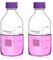 Labvida Glasflaschen, rund, 1000 ml, 3,3 Borosilikat-Flaschen mit GL45-Schraubverschluss, Violett, für Labors, Schulen und Zuhause, LVAD008