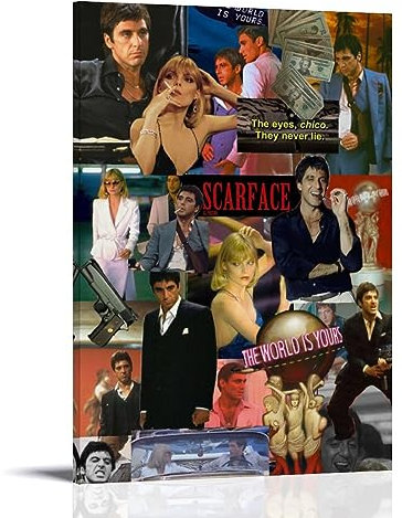 Scarface Puzzle-Leinwand-Poster, dekoratives Gemälde, Leinwand-Wandposter und Kunstdruck, modernes Familienschlafzimmer-Dekor-Poster, 20 x 30 cm