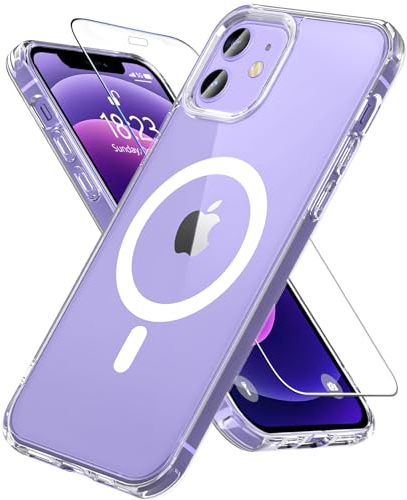 Kuaguozhe für iPhone 12/iPhone 12 Pro Hülle für MagSafe, Magnetische Handyhülle iPhone 12/12 Pro mit Panzer Schutz Glas, Anti-Vergilbung Stoßfest Schutzhülle Case für iPhone 12/12 Pro (Transparent)