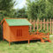 NITCA Casetta per Cani Pollaio per Galline Gabbia per Conigli Cuccia per Cani e Altri Animali in Legno Massello di Pino Marrone 159x120x88,5 cm