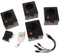 Set di 4 mini macchine piro senza fili, fuochi d'artificio a fontana fredda, cassaforte per interni, riutilizzabili, con telecomando per feste DJ.