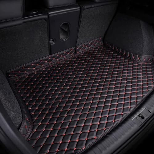 AIRAU Coche Alfombrillas Maletero para Kia Sportage NQ5 V 2022 2023 2024, Cuero Funda Maletero Protector Antideslizante Bandeja Forro Maleteros Alfombra Accesorios,C/Black-Red