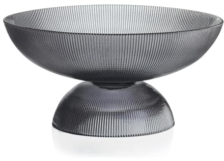 AMYSTY Cesta de Frutas Frutero Frutera Cuenco De Cristal Moderno del Pedestal del Frutero para La Decoración Y La Pieza Central del Mostrador De La Cocina Cesto de Fruta Fruteros