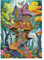 Fantasy Magic Treehouse Puzzles for Adults 1000 Piece, Funny Nature Tree Jigsaw Puzzle, Colorful Plant Flower Puzzle