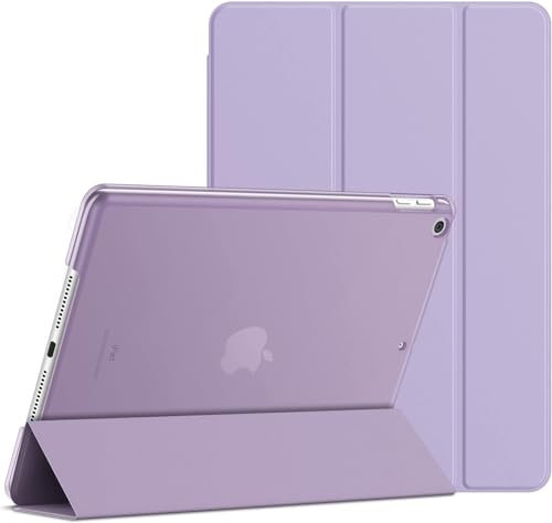 Étui pour iPad Air 3ème génération (2019) Air3 et iPad Pro 10,5 Pro10.5 - Coque fine et légère avec protection arrière translucide givrée pour iPad 10,5 (veille/réveil automatique) (violet clair)