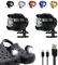 Rechargeable Shoe Lights 2 PCS, 3 Lighting Mode Headlights for Croc Style Shoes, Camping Accessories Shoe Charm Decoration Light, IPX5 Waterproof Shoe Headlights for Walking Hiking, Gift for Men Women