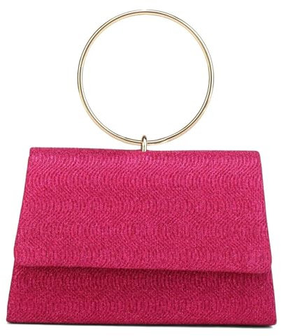 YUEZHAN Abendtasche Damen Clutch Damen Pu Leder Clutch Handtasche Handtasche Handtasche Handtasche Geldbörse Hochzeits Party Abschluss Ball Abend Tasche Schulter Tasche Rose